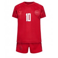 Denmark Christian Eriksen #10 Replica Home Minikit World Cup 2022 Short Sleeve (+ pants)